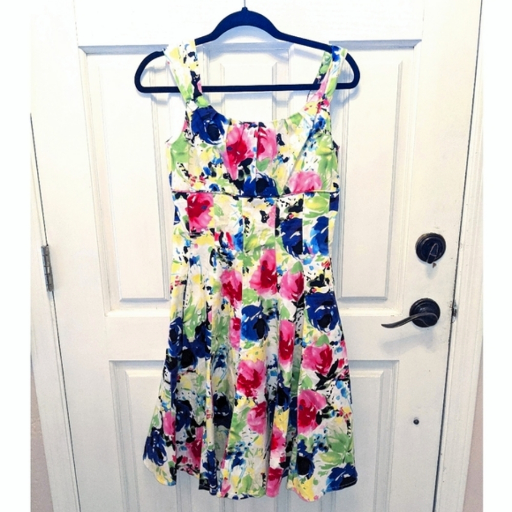 Floral Tea Party Semi Formal Dress